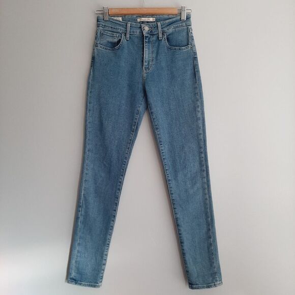 LEVI'S 721 | High Rise Skinny Light Blue Wash Jeans Sz 26 - Picture 2 of 13